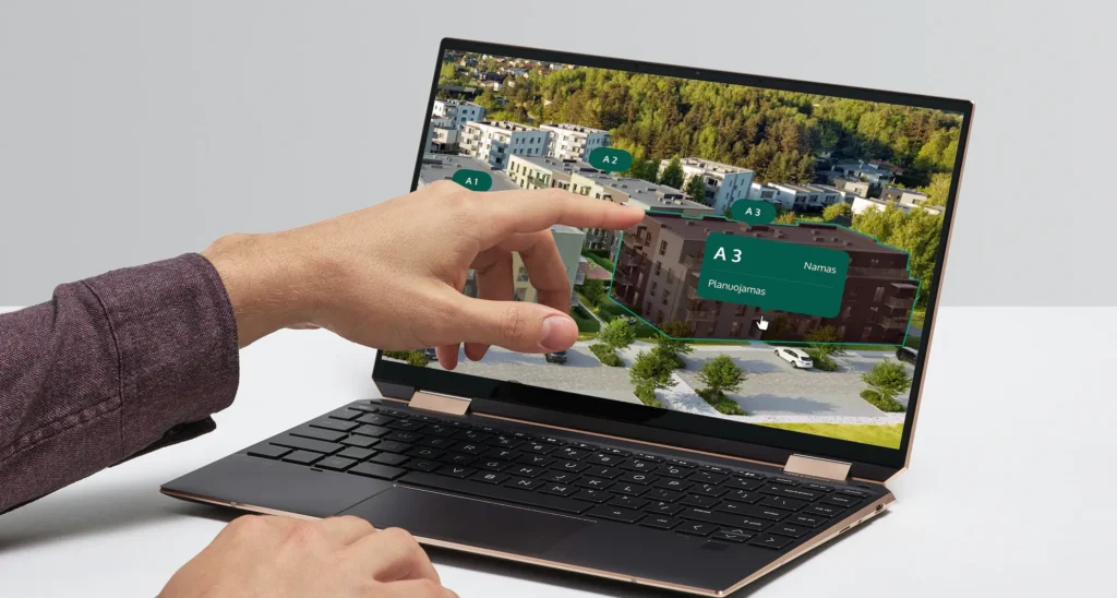Website von Bajorų alėjos, einem Wohnprojekt der EIKA Group in Vilnius